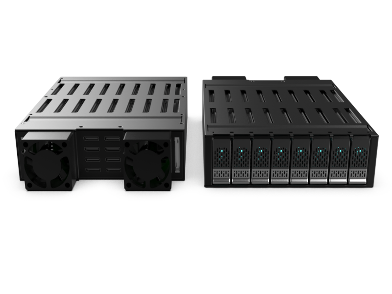 8 Bay M.2 NVMe SSD PCIe 4.0 Mobile Rack Enclosure (SI-5238U.2 mini)